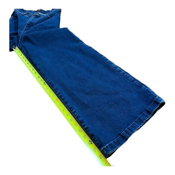 Iris Denim Edge of Seventeen High Rise Dark Blue Wide Flare Jeans - Picture 11 of 12